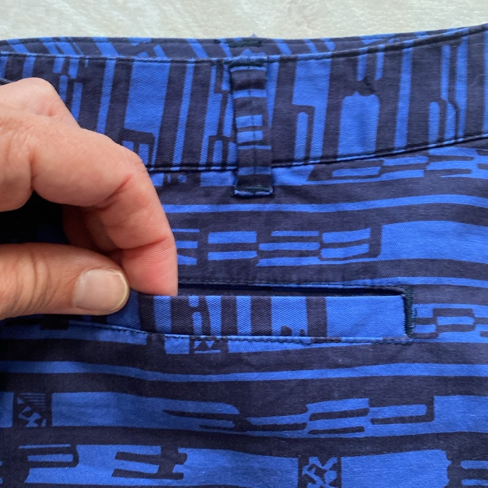 Blue Patterned Shorts - Picture 3 of 3